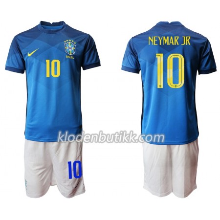 Brasil Neymar JR 10 Barn Bortedraktsett 2020 Kortermet (+ Korte bukser)
